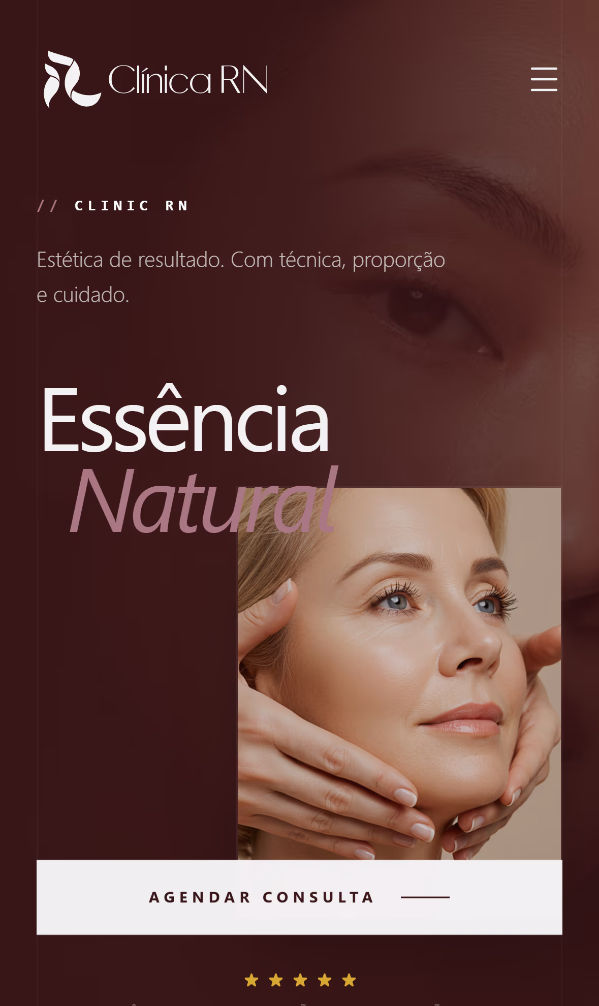 Site institucional criado pela Marine Studio para Instituto Renata Navarro - Estética Avançada e Harmonização